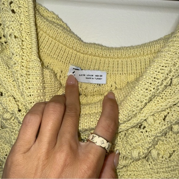Zara Lemon Off-Shoulder Sweater - Picture 4 of 5